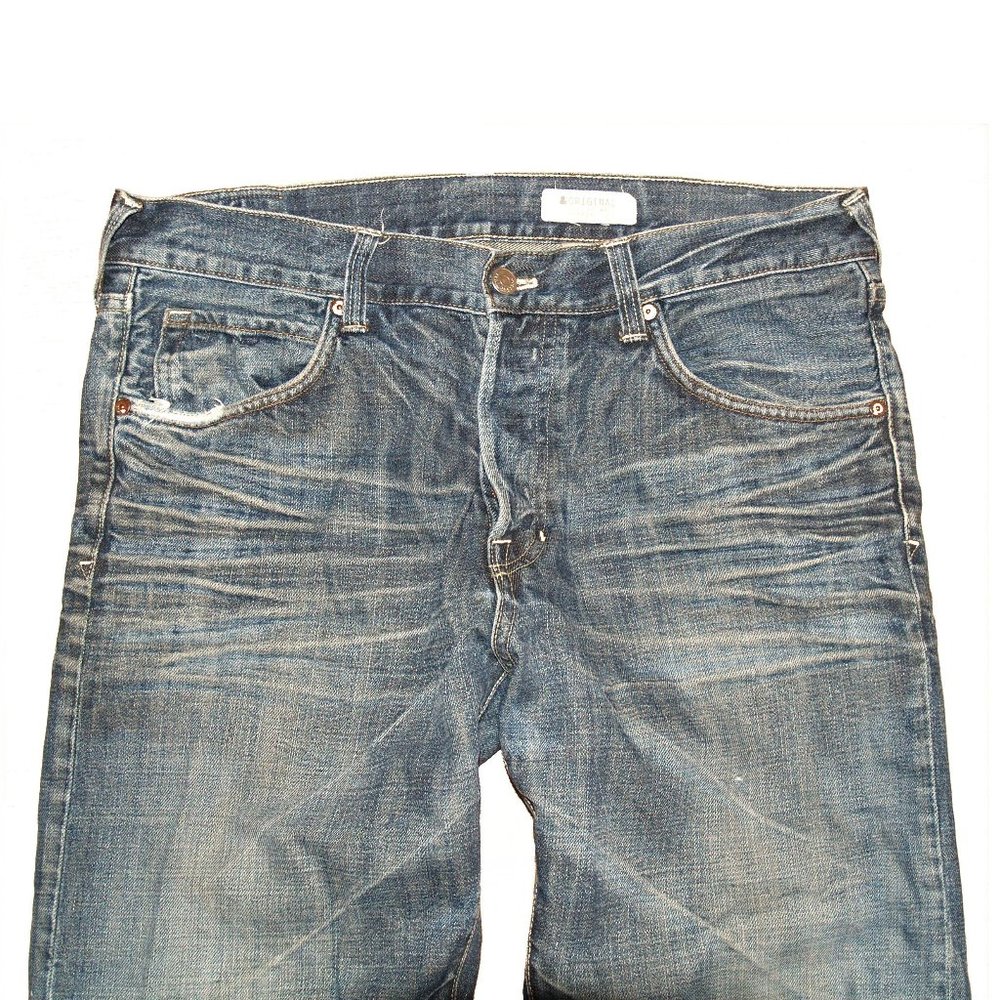H & M - & ORIGINAL REGULAR WAIST STRAIGHT LEG Blue Jeans Size 34 - Picture 6 of 8